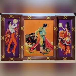 70s Matador🐂 and 💃Salsa Dancers💃 needlepoint 3pc set